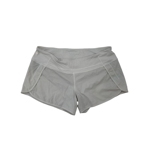 Lululemon Speed Up Shorts Women Size 12 Light Gray Running Athletic - Picture 1 of 4